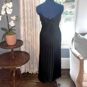 Silky Black MIDI Dress